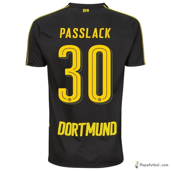 Camiseta Borussia Dortmund Replica Segunda Ropa Passlack 2016/17 Negro